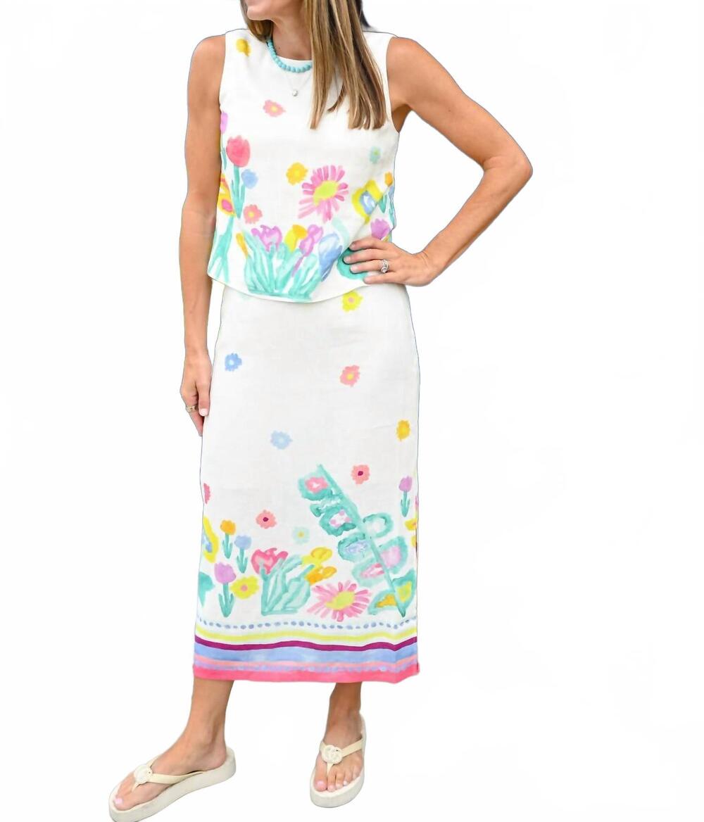 NEW ALIVIA hampton skirt in secret garden